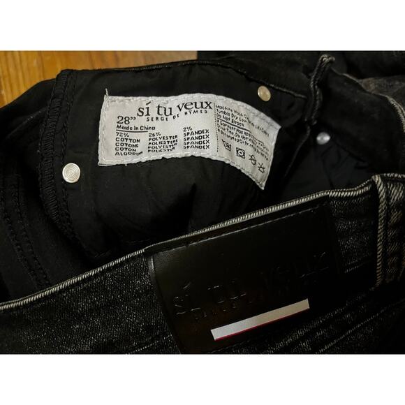 Si Tu Veux Marc Jeans Black Wash Superstack Mens Size 28 - Picture 4 of 5